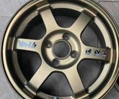 Rays TE37 แท้ 15x6.5 et35 4x100 Made in japan