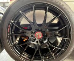 ล้อแท้ญี่ปุ่น RAYS HOMURA 19” 8.5 Offset38  พร้อมยาง Hankook