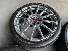 ล้อ SUBARU STI  18 7.5 ET55 พร้อมยาง Hankook V12