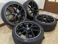 ล้อ BBS Cir สีดำ ใส่ BMW G30 ยาง pireli pzero ปี 22 ดอกเต็ม