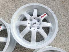 ล้อ Mugen power nr Japan แท้ ล้อเดิม สี mirror face ทำสีขาว ตัว Racing ใหม่