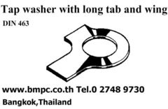 Tab washer, Tab washer with long tab, Tab washer with long tab and wing