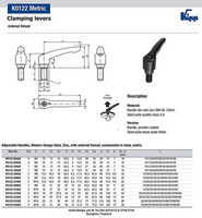 Clamp lever, ด้ามขันล๊อก, Clamp liftable handle, Tension lever, Adjustable clamping handle