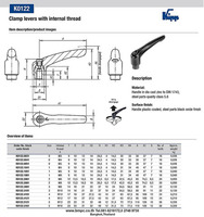 Clamp lever, ด้ามขันล๊อก, Clamp liftable handle, Tension lever, Adjustable clamping handle