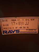 RAYS GRAMLIGHTS 57F แท้   MADE IN JAPAN