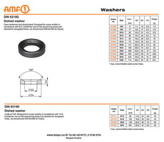 Dished washer, Spherical seat washer, DIN6319C, DIN6319D, DIN6319G