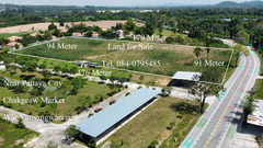 Land for Sale 10 Rai ขายที่ 10 ไร่ ติดถนน ทางหลวงชนบท ใกล้ เมืองพัทยากับตลาดชุมชนจีนเก่าชากแง้ว