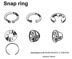 แหวนล๊อก, Snap ring, Retaining ring, Circlip ring, แหวนล๊อกเพลา, Bore ring, Shaft ring