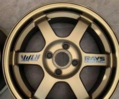 ล้อ Rays Volk TE37 แท้ 15x7 et43 4x100 สีปีเก่า