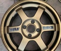 ล้อ Rays Volk TE37 แท้ 15x7 et43 4x100 สีปีเก่า